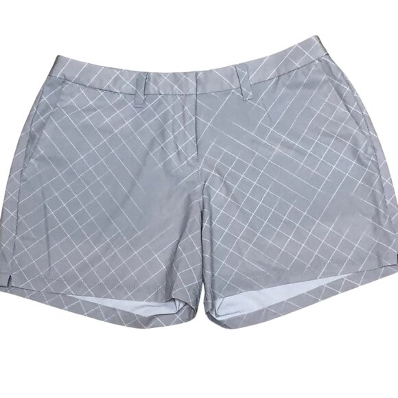 Nike Pants - Nike Golf Womens Dri-Fit Plaid Shorts Gray Lightweight Breathable Activewear 4